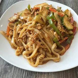 Drunken noodles with chicken were amazing