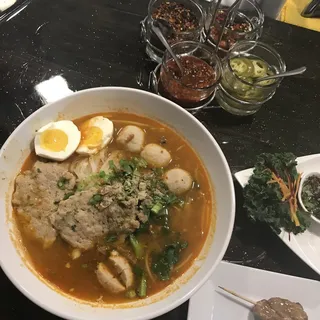 Tom Yum Moo Noodle Soup