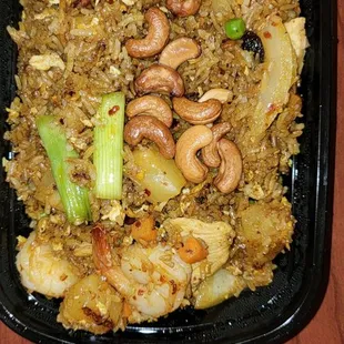 Pineapple Fried Rice with Chicken &amp; Shrimp