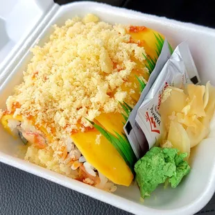 Sweet mango sushi roll