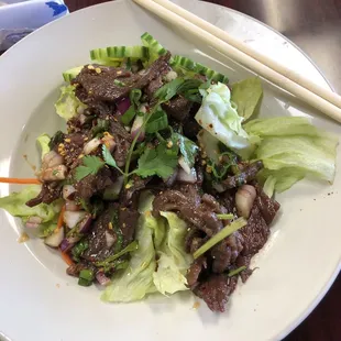Nam tuk salad.