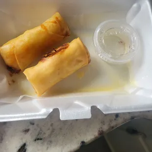 Spring rolls.