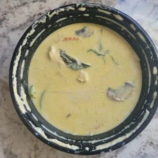 Green curry with chicken