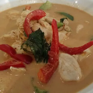 Yummy red curry with chicken