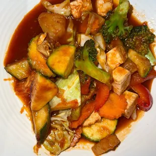 Tofu and vegetables