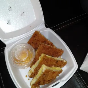 Thai Toast with sweet chili sauce.