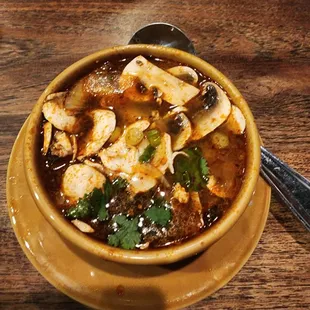 Tom yum cup of soup. Fabulous