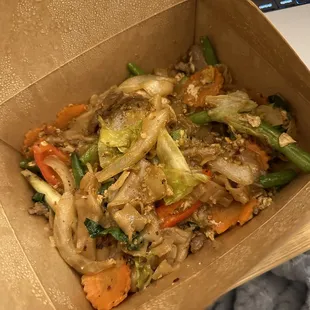 Beef Pad See Ew with veggies