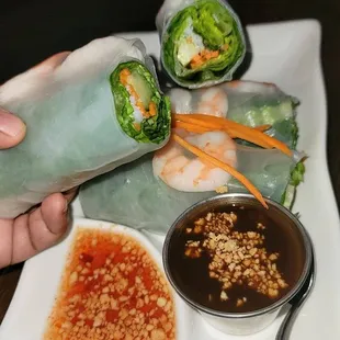 Nice and fresh spring rolls