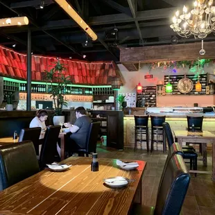 the interior of the restaurant