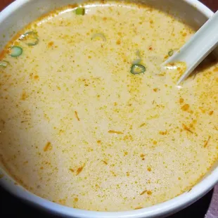 Coconut Corn Chicken Soup