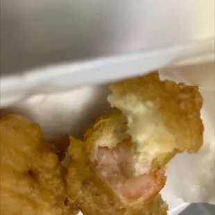 I ordered the Fried Coconut Shrimp and there was entirely too much breading.