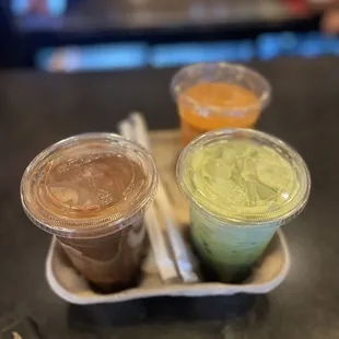 Sweet Thai Iced Coffee, Sweet Thai Iced Green Tea &amp; Sweet Thai Iced Tea