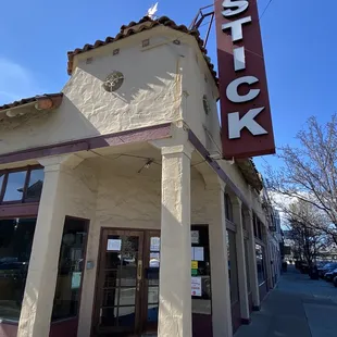 the front of the restaurant
