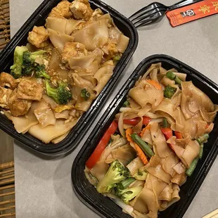 Pad See Ew and Drunken Noodle