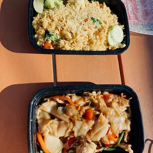 drunken noodle &amp; pineapple fried rice