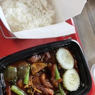 Pad Cha with pork belly
