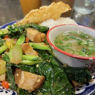 SR5. Crispy Pork Stir-Fried with Kai-Lan