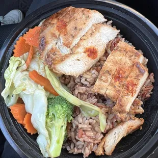 Dry &amp; tough lemongrass chicken bowl