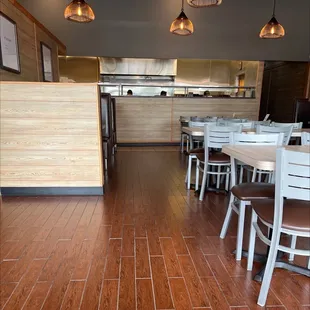 Interior seating and kitchen