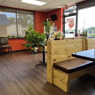 the inside of a restaurant