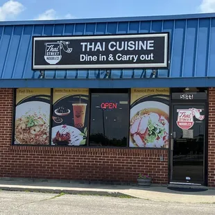 the front of the restaurant