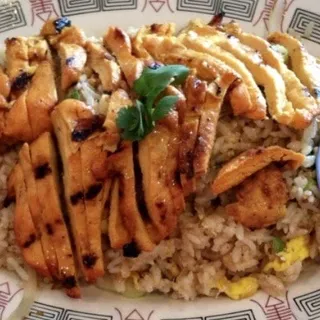 BBQ Chicken Over Fried Rice