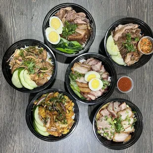 a variety of food items