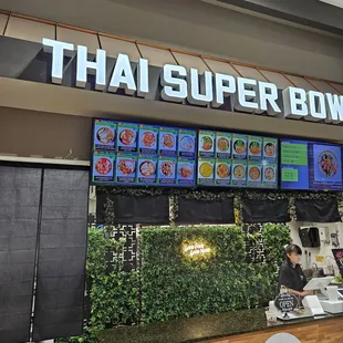 the counter and menus