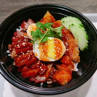 8. Red and Crispy Pork Rice Bowl