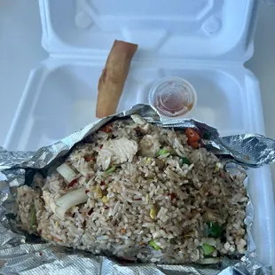 Chicken fried rice (lunch portion)