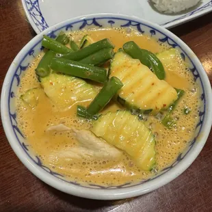 Panang Curry- he loved it.