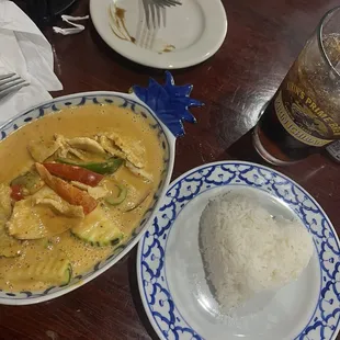 Panang Curry with chicken! Absolutely delicious!
