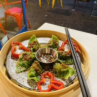Steamed Pork Wonton Wasabi Chili Oil