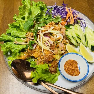 Nam Khao Lettuce Wraps
