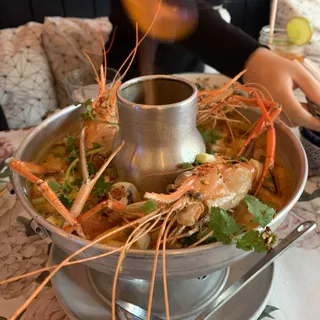 Freshwater Big Head Prawn Garlic Lime with Rice