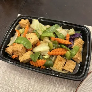 36. Pad Puk with tofu