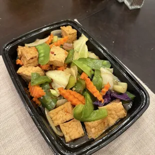 36. Pad Puk with tofu