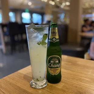 Mojito (with soju) &amp; Thai beer - CHEERS!
