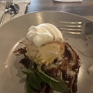 Half eaten fried ice cream. Tried to get a pic midway. Love this