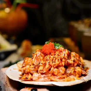 a plate of food on a table