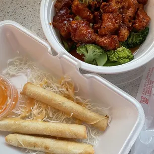 Angels in a Blanket &amp; Orange Chicken