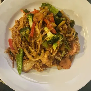 Vegetable Tofu Drunken Noodle