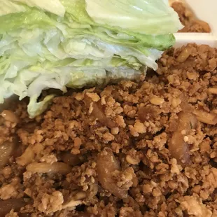 Love their lettuce wraps- so much flavor! Delicious sauce, tender chicken, crunchy water chestnuts. Highly recommend!