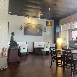 the dining area of a restaurant