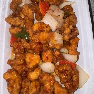 Crispy chicken hot