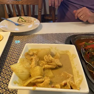 Yellow curry-watery and not well spiced