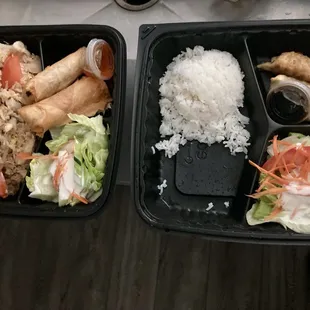 Lunch special Thai Fried Rice and lunch red curry