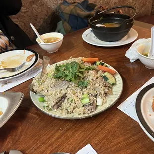 Duck rice was absolutely delicious