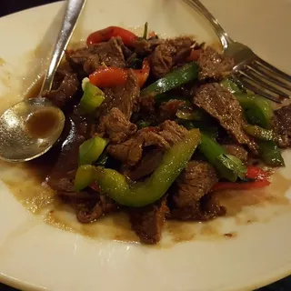 Pad Kra Pow with Brown Sauce